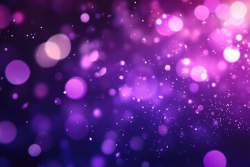 Canvas Print - bright violet bokeh lights create an abstract background with flying purple particles vivid illumina