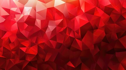 Poster - Red Polygonal Mosaic Background Creative Design Templates