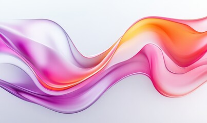 Poster - Fluid liquid color mixing concept on a light grey backdrop featuring wave and swirl curves ideal for abstract layouts in business presentations app wallpapers banners or posters
