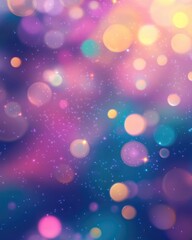 Poster - Colorful 2D cartoon template featuring blurred galaxy stars A stylish decorative design ideal for ads posters and banners