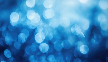 Poster - Blue abstract background featuring soft bokeh lights perfect for graphic design projects