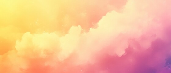 Poster - Soft pastel gradient background featuring hues of yellow and pink creating an abstract cloud like effect