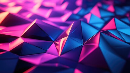 Poster - Shiny geometric backdrop with a vibrant futuristic design