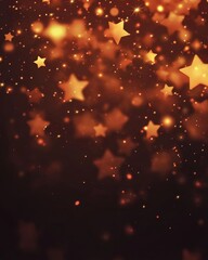 Poster - Dark orange 2D cartoon cover featuring abstract stars Blurred decorative design in a minimalist style ideal for advertisements posters and banners