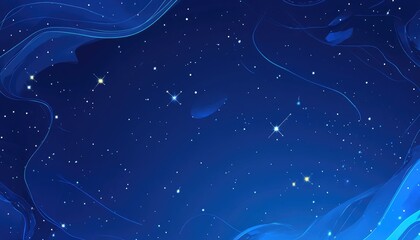 Poster - Light blue 2D cartoon cover featuring astronomical stars Modern abstract design highlighting the Big Dipper Ideal for advertisements posters and banners