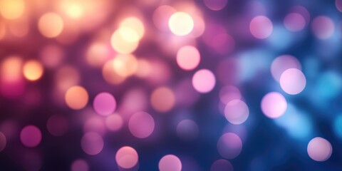 Poster - Abstract lights with unfocused pastel gradient colors create a bokeh blur effect enhancing the visual appeal of the background