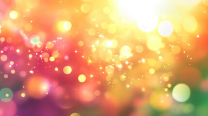 Poster - Bright soft flare with a blurred bokeh background in an abstract style