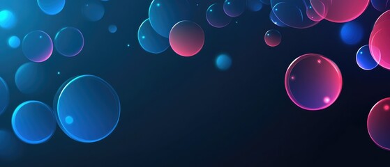 Wall Mural - Abstract gradient background with blue circles