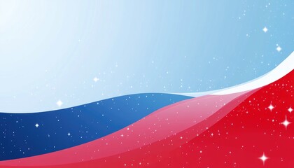 Poster - Light blue and red 2D cartoon background featuring astronomical stars Contemporary abstract design showcasing Big Dipper Suitable for futuristic advertisements and booklets