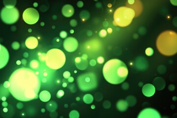 Poster - Vibrant abstract background featuring bright green lights