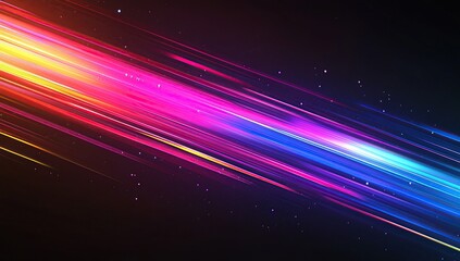 Wall Mural - colorful spectrum background with neon light stripes. abstract motion blurred rainbow color gradient