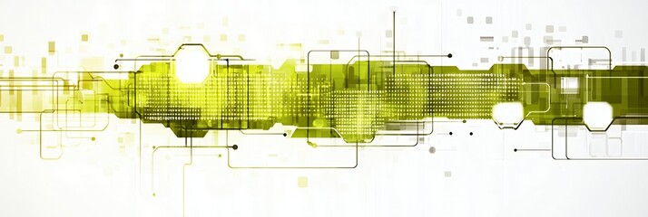 Wall Mural - Abstract digital background with yellow and gray tones.