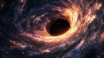 Canvas Print - A Cosmic Vortex Surrounding a Black Hole