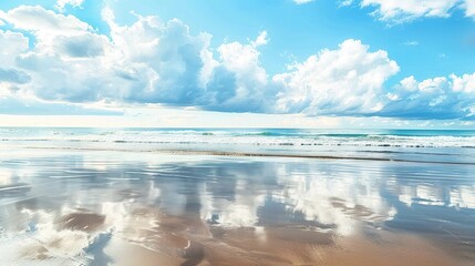 Bright_beautiful_seascape_sandy_beach_clouds_reflec