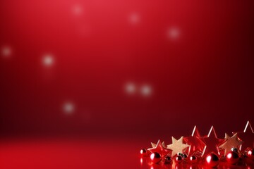 Wall Mural - elegant new year greeting with red and gold ribbon