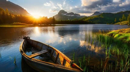 Sunset_Lake_Mountain_beautiful_scenery_photography_