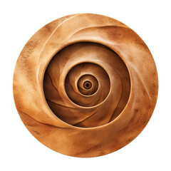 Poster - Wooden spiral forming concentric circles creating the illusion of depth
