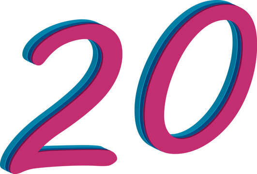 numbers, 20 typography