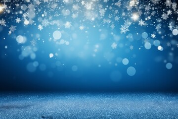 Wall Mural - blue bokeh background