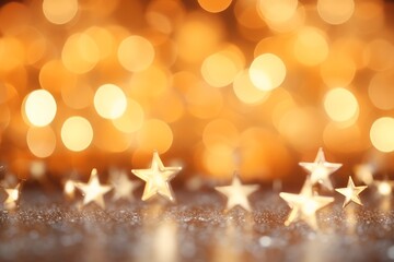 Wall Mural - golden christmas lights