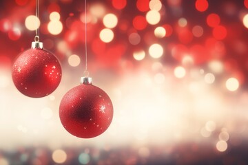 Wall Mural - red christmas background