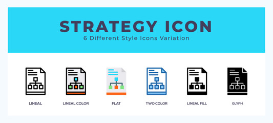 Poster - Strategy icon. high quality icon symbol for web design