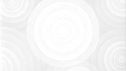 Wall Mural - concentric randomly offset white rings or circles steps fading out background wallpaper banner, clos