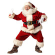 © PNG Lab - Santa jump and dance transparent background