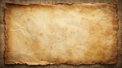 Old paper scroll isolated on white background showing age and use with stained and wrinkled texture