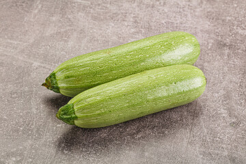 Poster - Raw green ripe zucchini vegetable