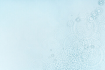 Poster - gentle ripples form on a serene blue surface