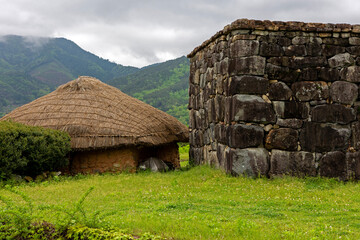 Wall Mural - old house in the countryside and wall