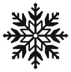 Wall Mural - PNG Snowflake logo icon white white background monochrome.