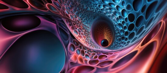 Abstract three dimensional fractal creating an intricate and unique design