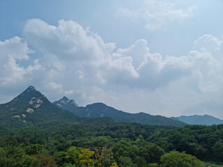 Canvas Print - This is a view of the peak of Mt. Bukhan.
