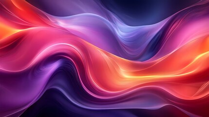 Wall Mural - Mesmerizing Fluid Waves of Vibrant Gradient Colors in Motion