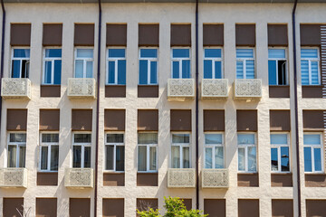 Windows of office buildings city center