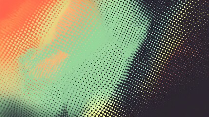 Abstract digital art with a colorful gradient and a halftone pattern.