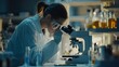 © pkproject - Lab Technician Examining Cell-Cultured Meat for the Future of Protein Production