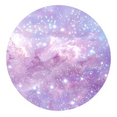 Wall Mural - Dreamy cosmic galaxy circle illustration