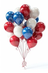multicolored inflatable balloons on white background. image of multicolored balloons isolated on whi