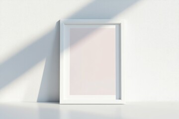 Poster - Photo frame with light effects on solid white background, single object