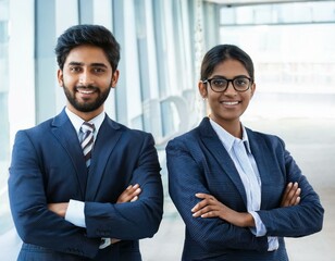 portrait of two business people