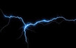 © vstudio - electric blue lightning bolts against black background dynamic natural electricity concept