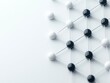 © Creator88 - Minimalist digital network pattern with soft glowing nodes, clean lines on a white background, tech-inspired