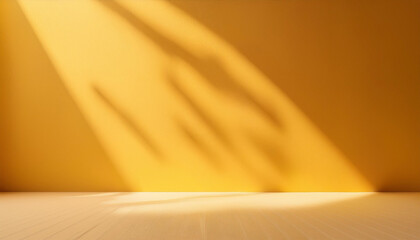 Wall Mural - abstract yellow color gradient studio background for product presentation. empty room with shadows o
