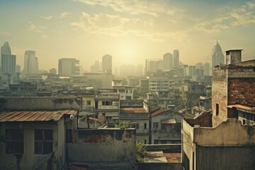 Canvas Print - Building city architecture cityscape.