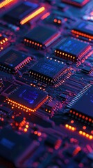 Poster - Multiple Computer Chips in a Grid Arrangement