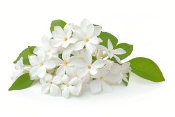 Canvas Print - White jasmine flowers isolated on white background