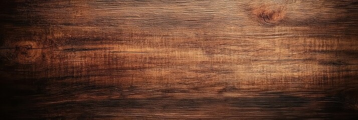 Sticker - Dark Brown Wooden Background with Grainy Texture